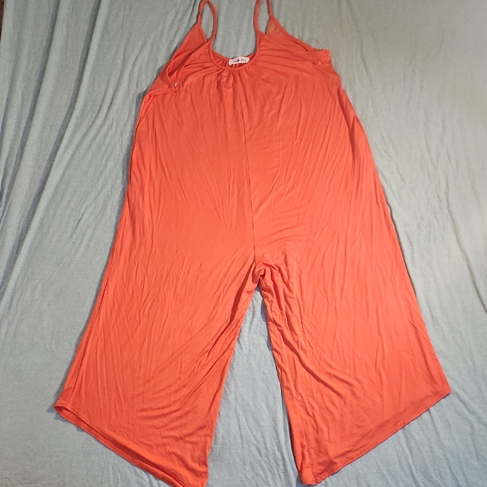 Coral Sleeveless Jumpsuit